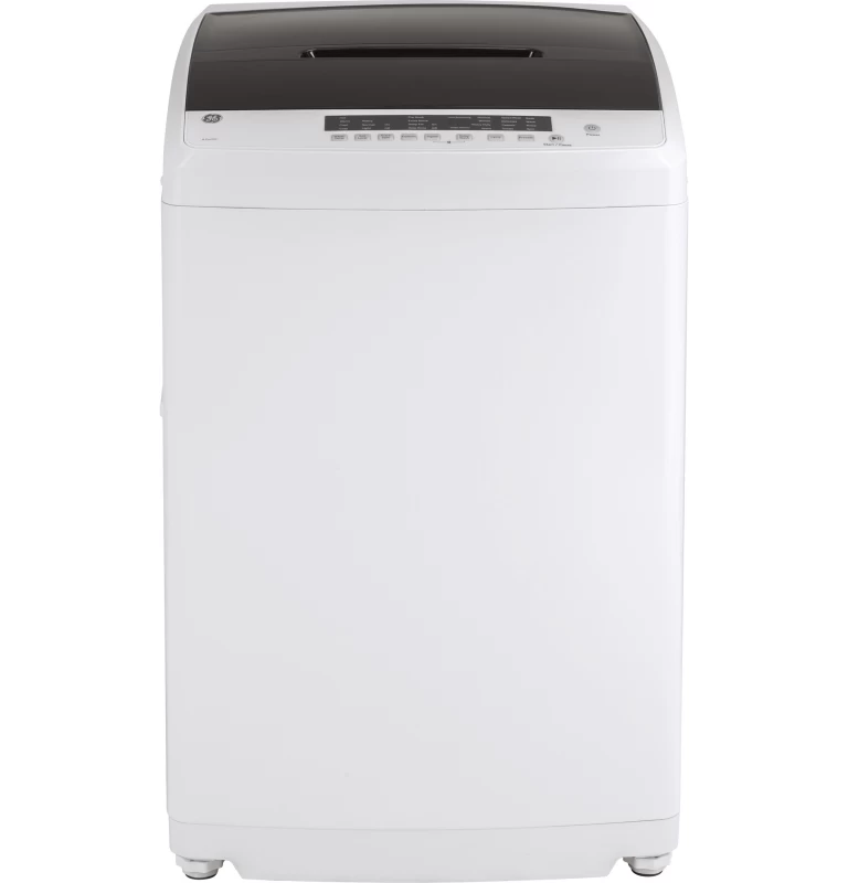GE Space-Saving 2.8 cu. ft. Capacity Stationary Washer with Stainless Steel Basket White GNW128SSMWW Picture 1