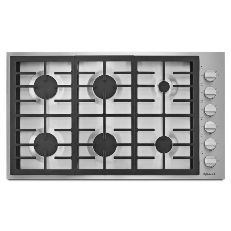JennAir Pro-Style 36" 6-Burner Gas Cooktop Pro-Style-Stainless-Knob JGC7636BP Picture 1