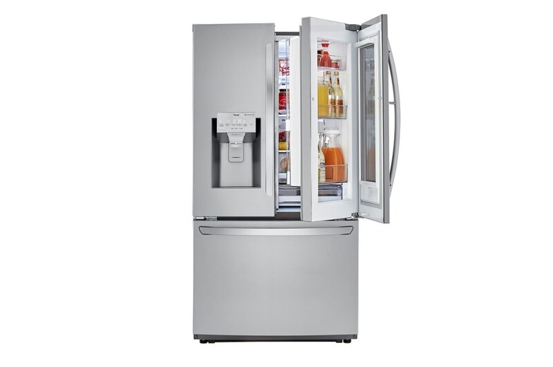 LG 22 cu. ft. Smart wi-fi Enabled InstaView™ Door-in-Door® Counter-Depth Refrigerator Printproof Stainless Steel LFXC22596S Picture 1