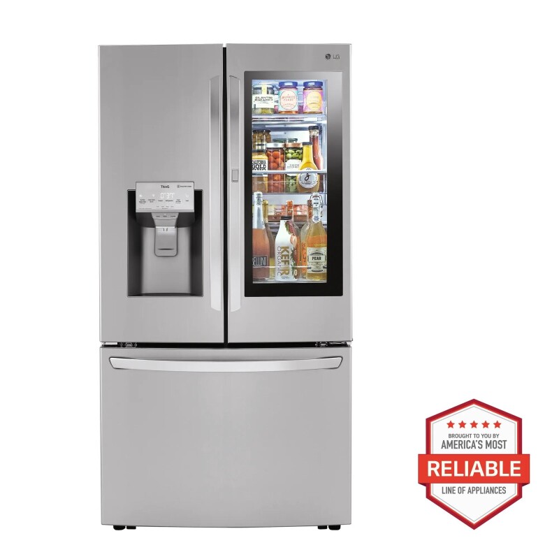 LG 30 cu. ft. Smart InstaView™ Door-in-Door® Refrigerator with Craft Ice™ Printproof Stainless Steel LRFVS3006S Picture 1