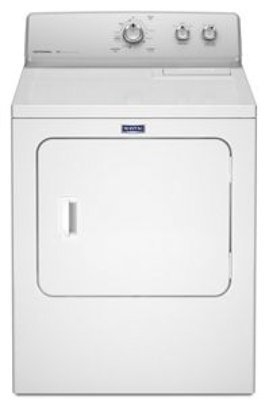 Maytag 7.0 Cu. Ft. Large Capacity Dryer with Wrinkle Control White MEDC215EW Picture 1