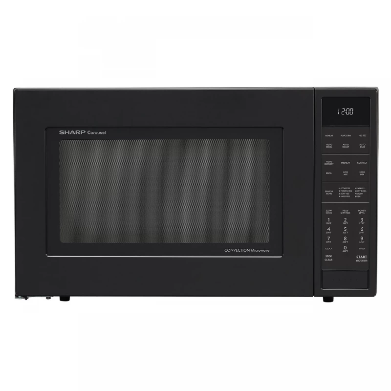 Sharp 1.5 cu. ft. 900W Matte Carousel Convection Microwave Oven Black SMC1585BB Picture 1